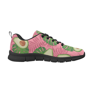 Avocado slices leaves pink back ground Men's Sneaker Shoes