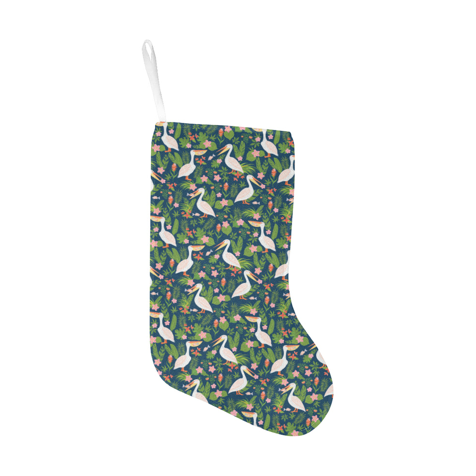 Pelican Pattern Print Design 05 Christmas Stocking