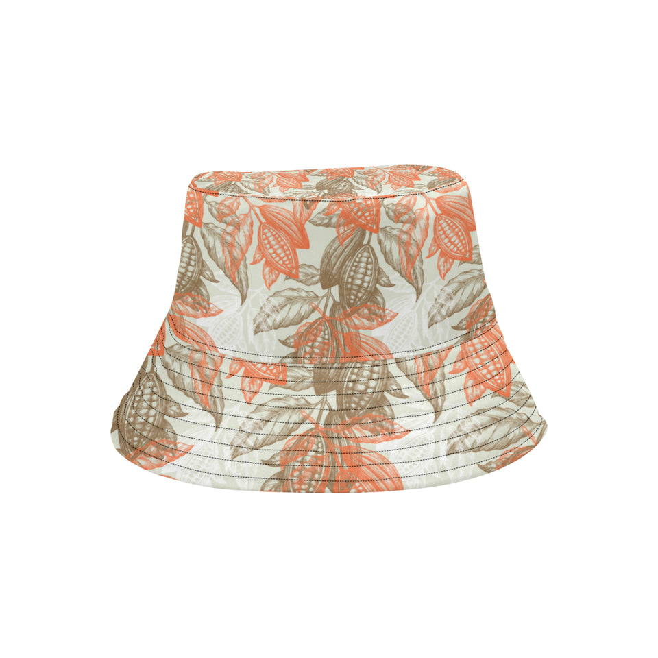 Cocoa beans Cocoa tree pattern Unisex Bucket Hat
