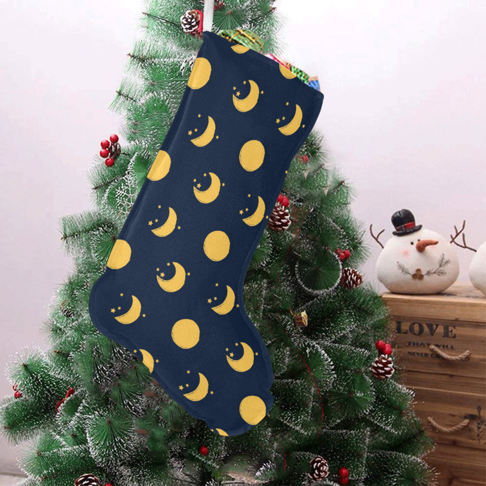 Moon star pattern Christmas Stocking