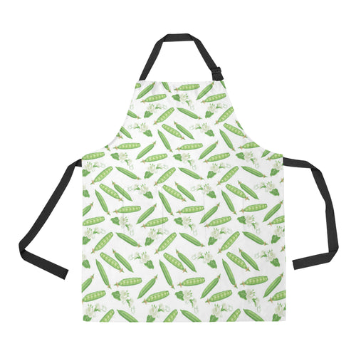 Green Peas Pattern Print Design 04 All Over Print Adjustable Apron