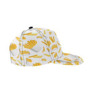 French fries white paper box pattern All Over Print Snapback Cap