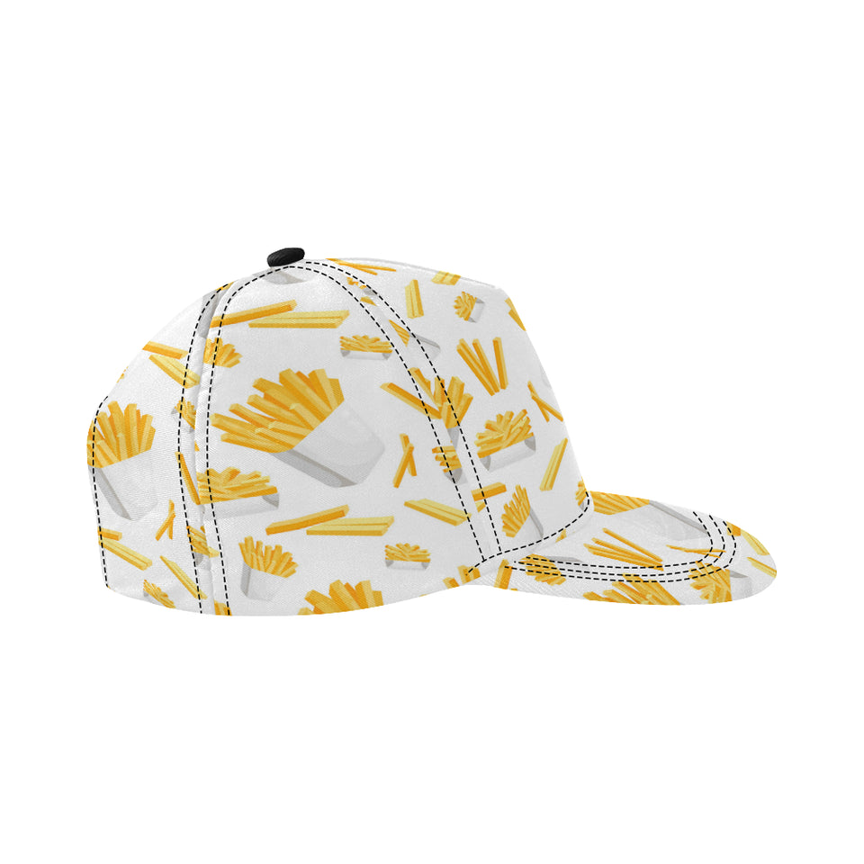 French fries white paper box pattern All Over Print Snapback Cap