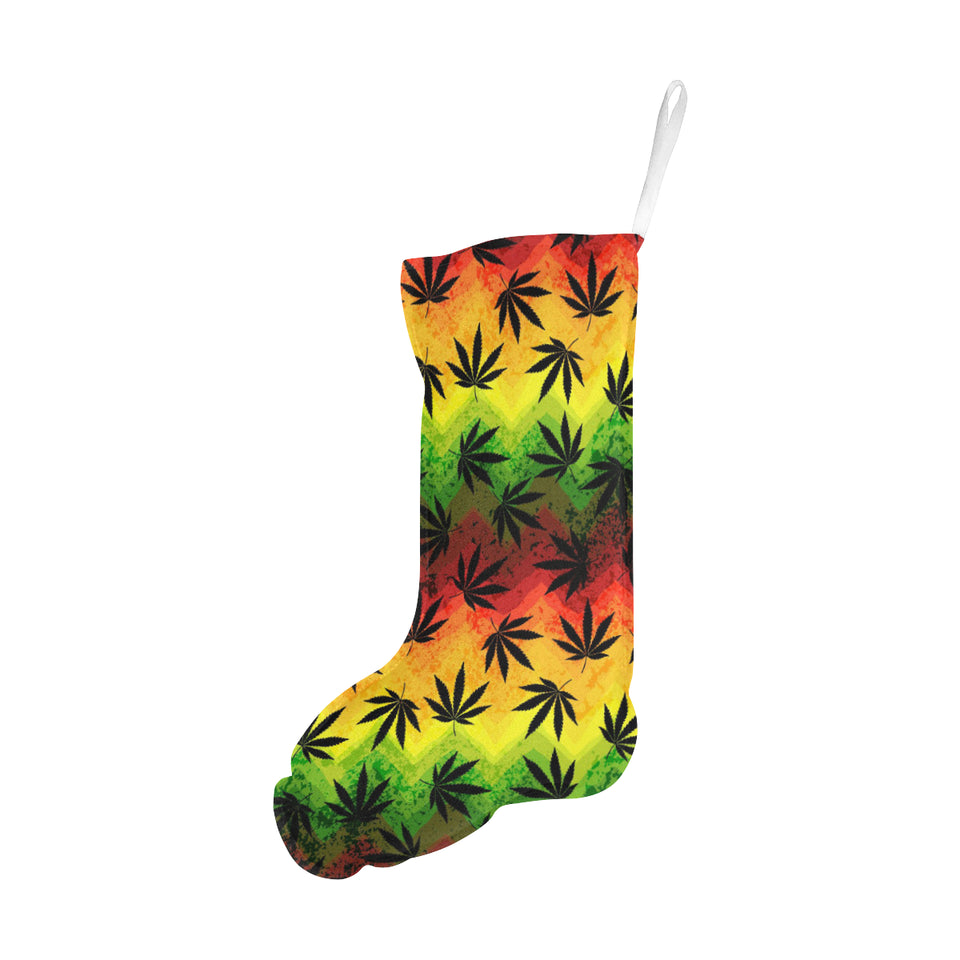 Canabis Marijuana Weed Pattern Print Design 03 Christmas Stocking