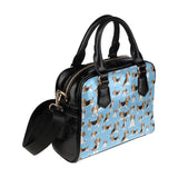 Beagle dog blue background pattern Shoulder Handbag