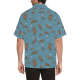 Sea otters pattern Men's All Over Print Hawaiian Shirt