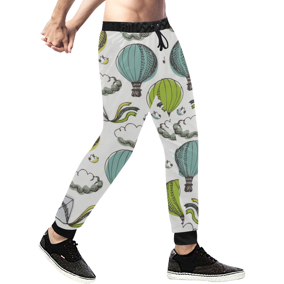 Hot Air Balloon Bird Cloud Pattern Unisex Casual Sweatpants