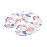 Watercolor air balloon cloud pattern U-Shaped Travel Neck Pillow