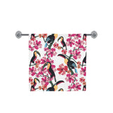 Toucan flower design pattern Bath Towel