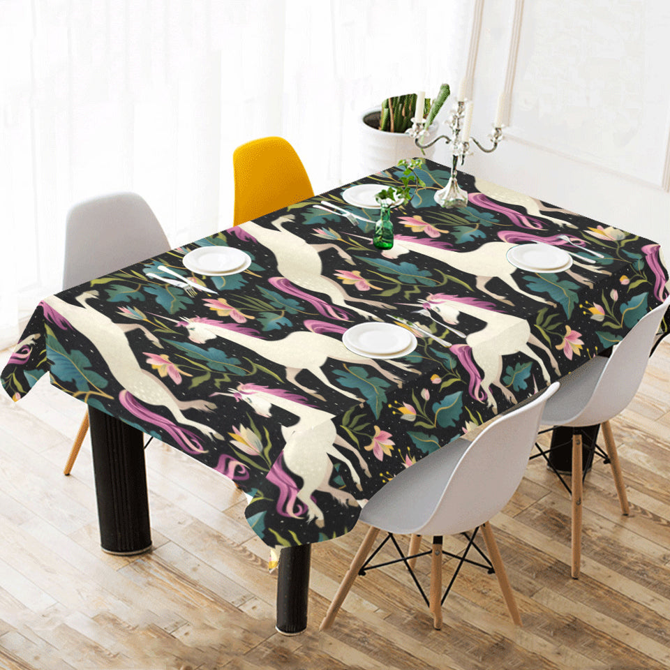 Unicorns forest background Tablecloth