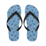 Anchors rudder compass star nautical pattern Unisex Flip Flops
