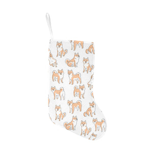 shiba inu dog pattern Christmas Stocking