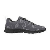 sushi pattern black background Women's Sneaker Shoes