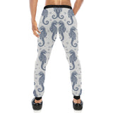 Seahorse pattern background Unisex Casual Sweatpants