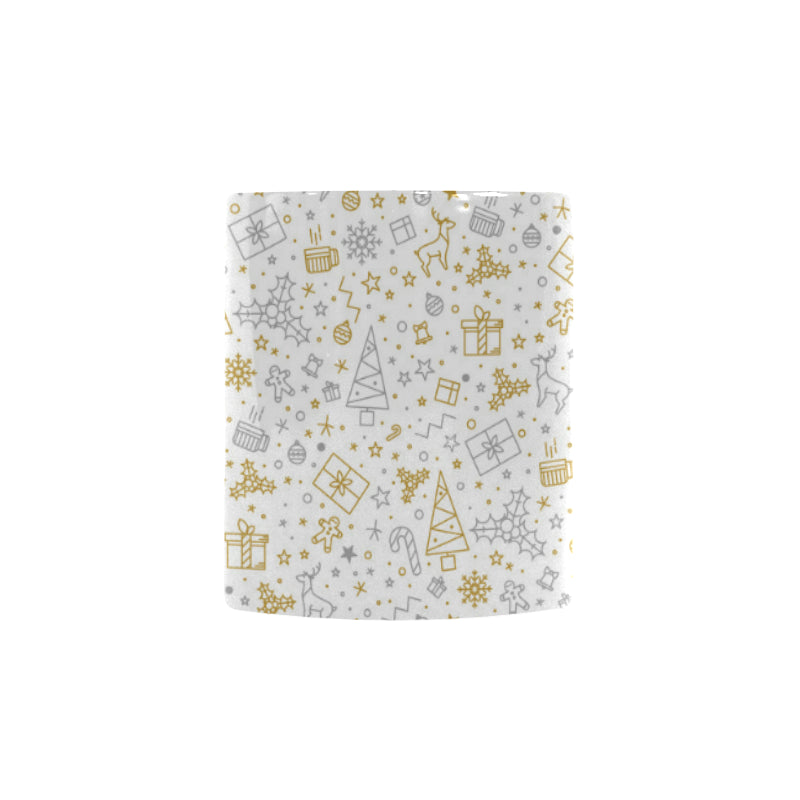 Christmas tree Christmas element Silver gold patte Morphing Mug Heat Changing Mug