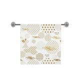 Beautiful gold japanese pattern Bath Towel