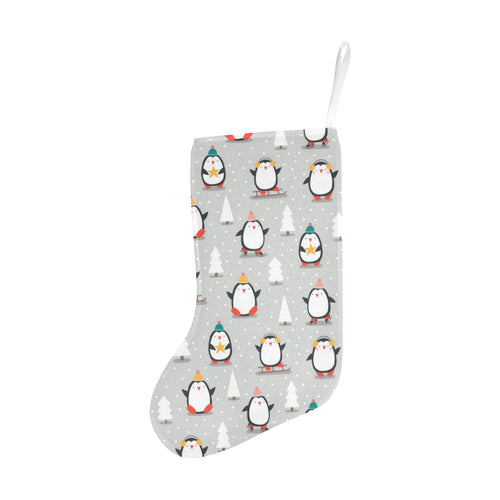 Cute Penguin christmas pattern Christmas Stocking