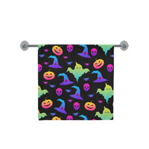 Colorful halloween background Bath Towel