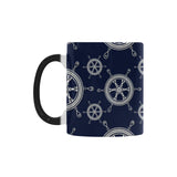 nautical steering wheel design pattern Morphing Mug Heat Changing Mug