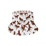 Horses running pattern background Unisex Bucket Hat