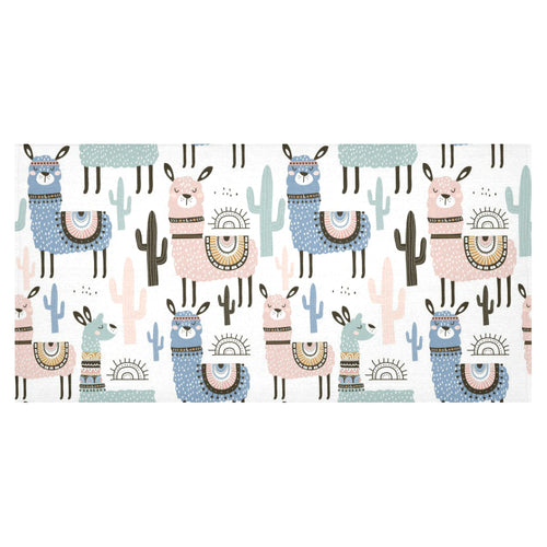 lama Alpaca cactus hand drawn pattern Tablecloth