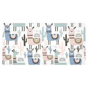 lama Alpaca cactus hand drawn pattern Tablecloth