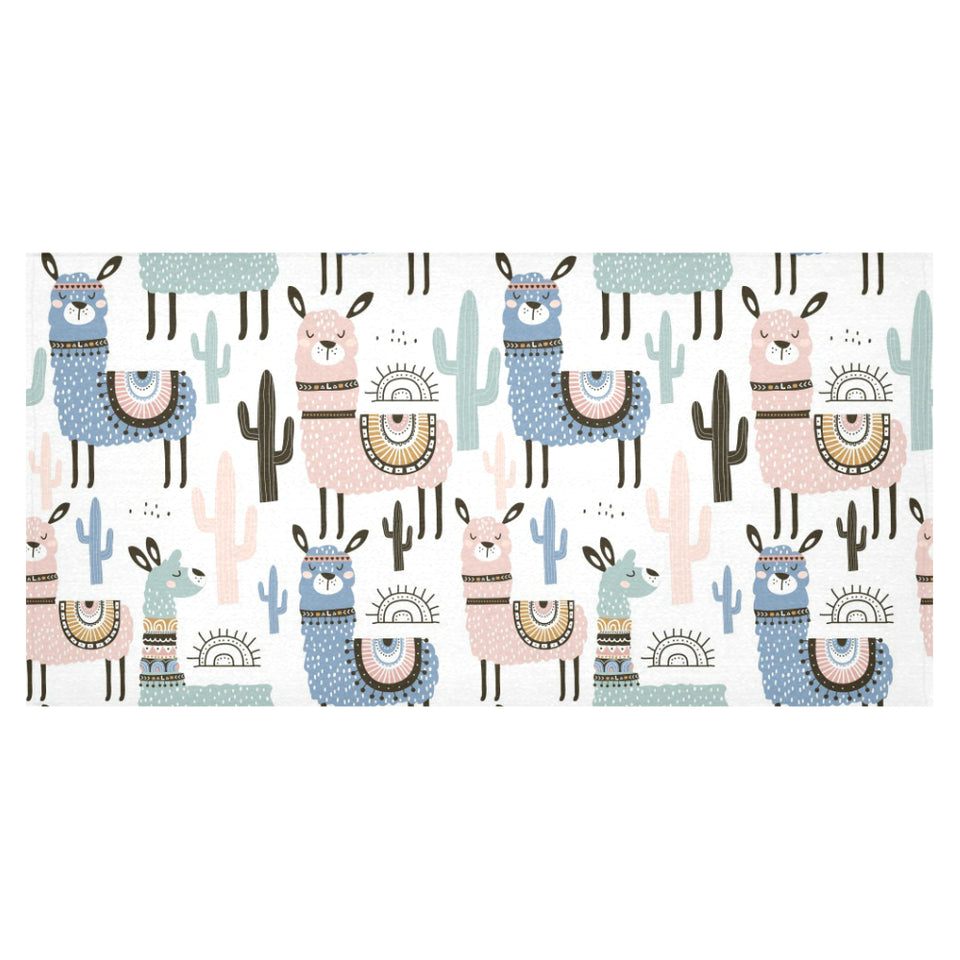lama Alpaca cactus hand drawn pattern Tablecloth