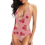 Cake cherry pattern Women's One-Piece Swimsuit