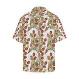 Red tulips and daffodils pattern Men's All Over Print Hawaiian Shirt