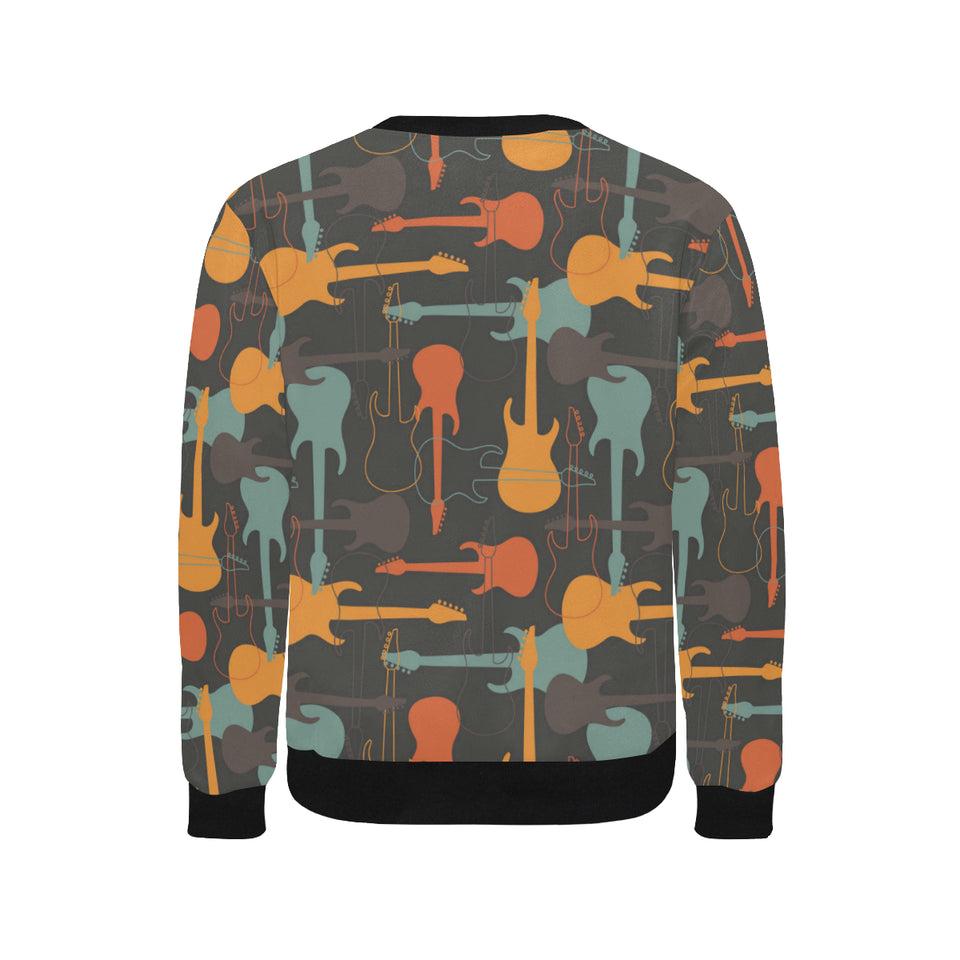 electric guitars pattern Men's Crew Neck Sweatshirt