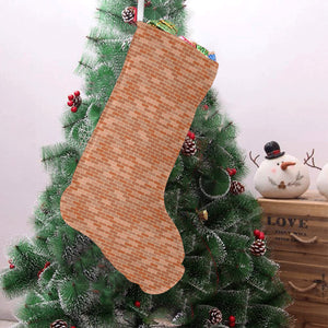 Brick Printed Pattern Print Design 02 Christmas Stocking