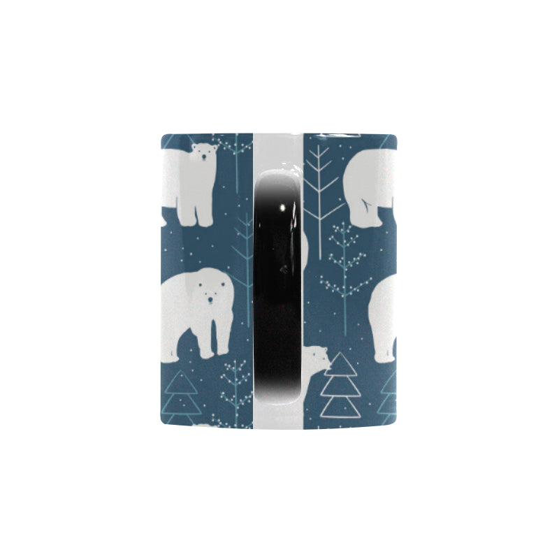 polar bear mother her child pattern Morphing Mug Heat Changing Mug