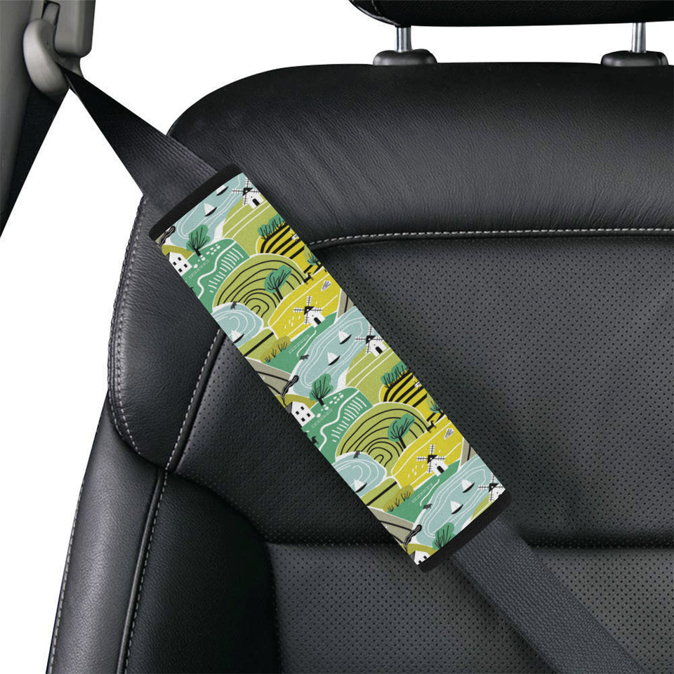 Hand drawn windmill pattern Car Seat Belt Cover