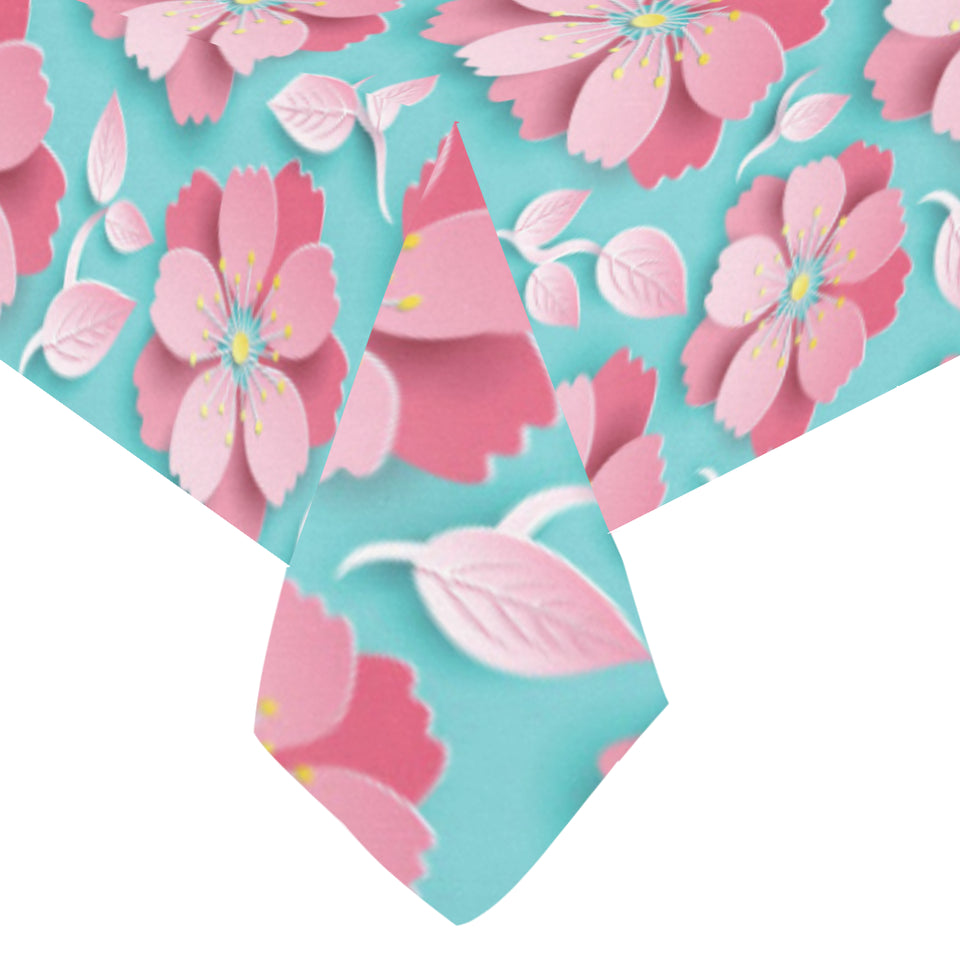 3D sakura cherry blossom pattern Tablecloth