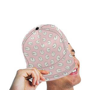 Clock pattern pink blackground All Over Print Snapback Cap