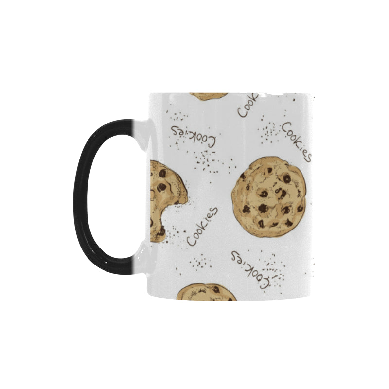 Sketch style cookie pattern Morphing Mug Heat Changing Mug