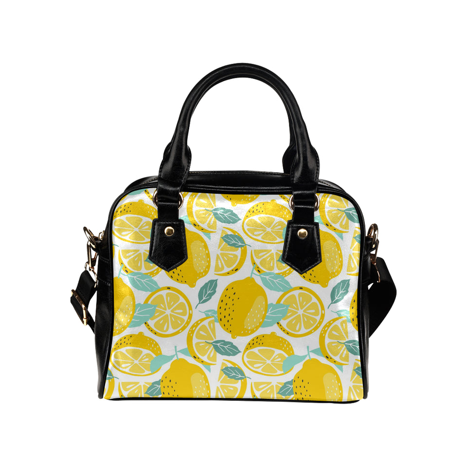 lemon design pattern Shoulder Handbag