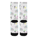 Cute elephant mouse pattern Crew Socks
