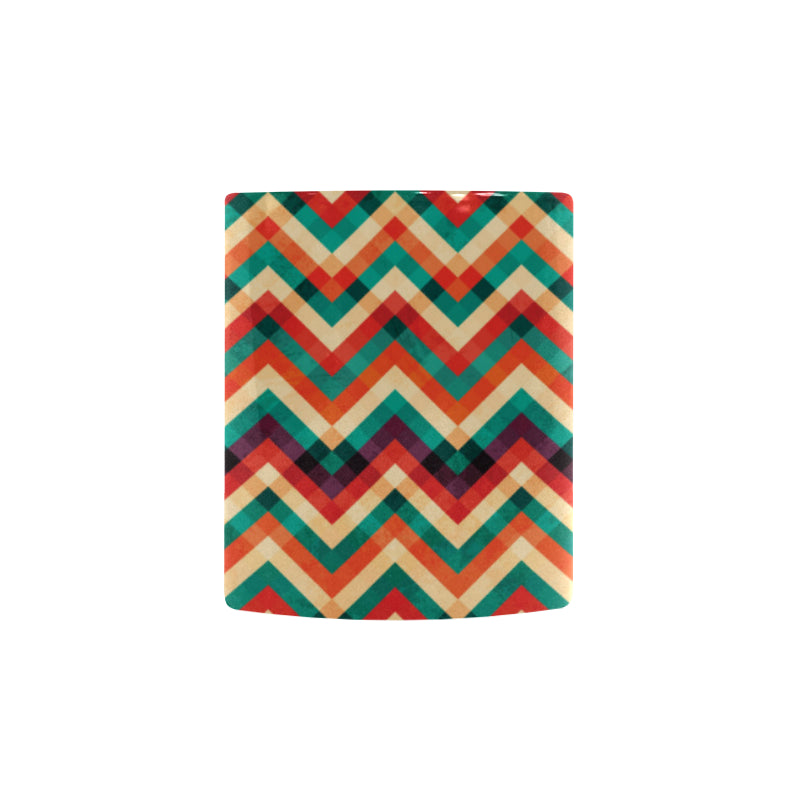 zigzag  chevron colorful pattern Morphing Mug Heat Changing Mug