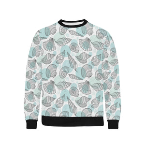 Shell polynesian tribal Men's Crew Neck Sweatshirt