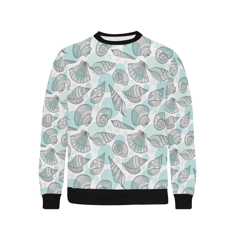 Shell polynesian tribal Men's Crew Neck Sweatshirt