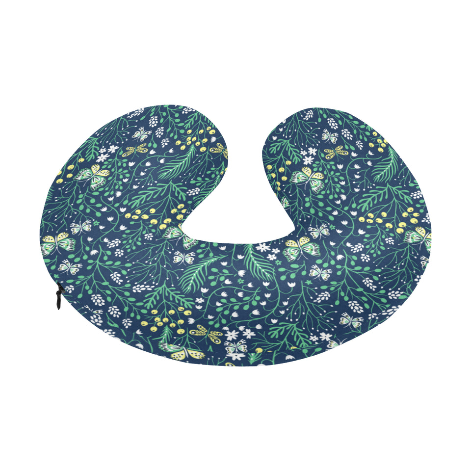 butterfly leaves pattern U-Shaped Travel Neck Pillow