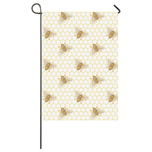 Bee honeycomb seamless design pattern House Flag Garden Flag