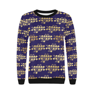 Beautiful japanese fan pattern Women's Crew Neck Sweatshirt