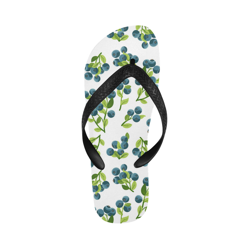 blueberry white background Unisex Flip Flops