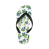blueberry white background Unisex Flip Flops