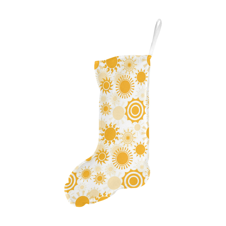 Sun design pattern Christmas Stocking