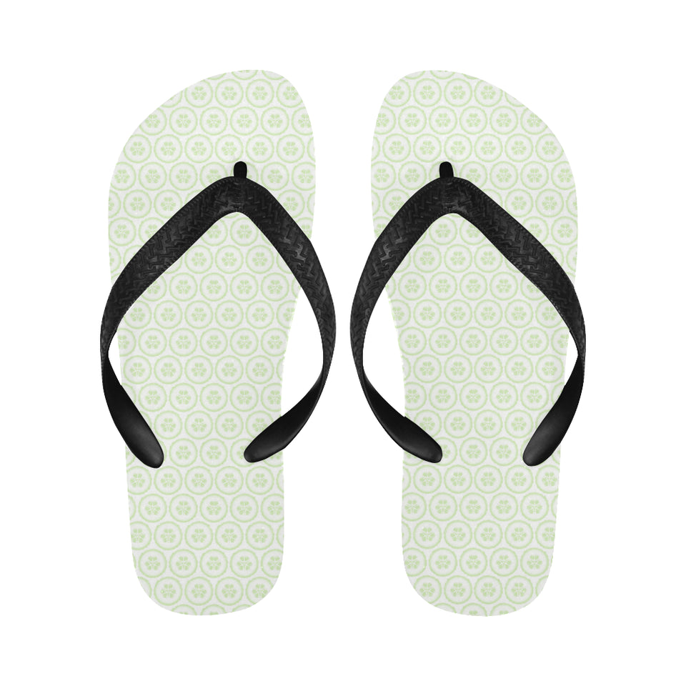 Cucumber pattern background Unisex Flip Flops