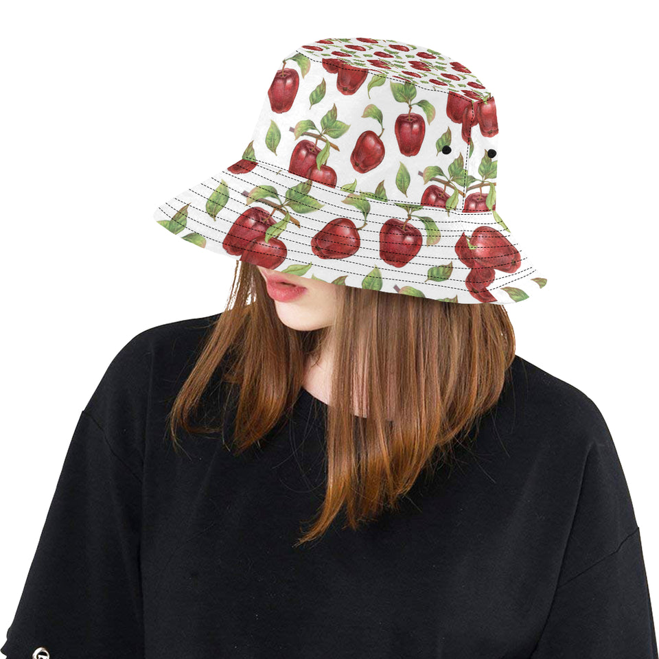 Red apples pattern Unisex Bucket Hat