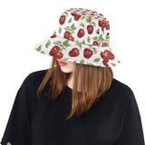 Red apples pattern Unisex Bucket Hat